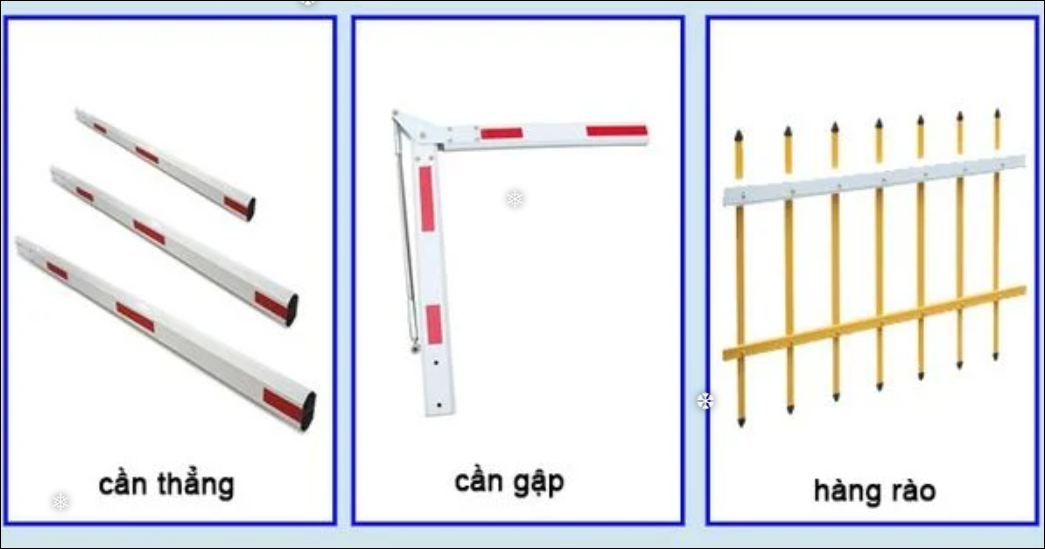 Các loại barie tự động phổ biến cho chung cư: Barie cần thẳng, Barie cần gập, Barie rào chắn