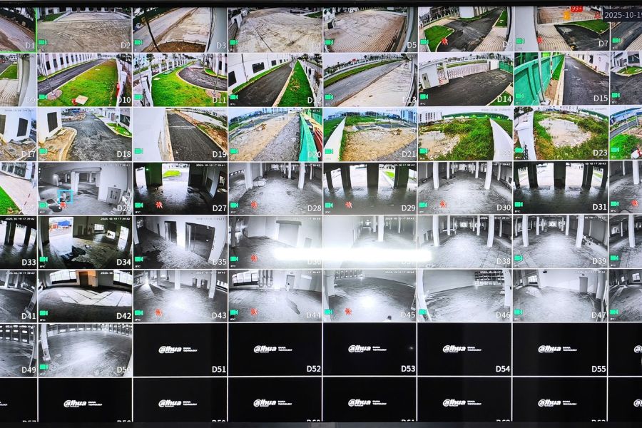 Giao diện phần mềm quản lý camera tập trung có thể hiển thị nhiều kênh