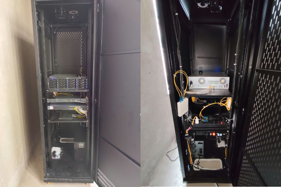 Tủ kỹ thuật mạng và server lưu trữ camera do Nhật Thực thi công