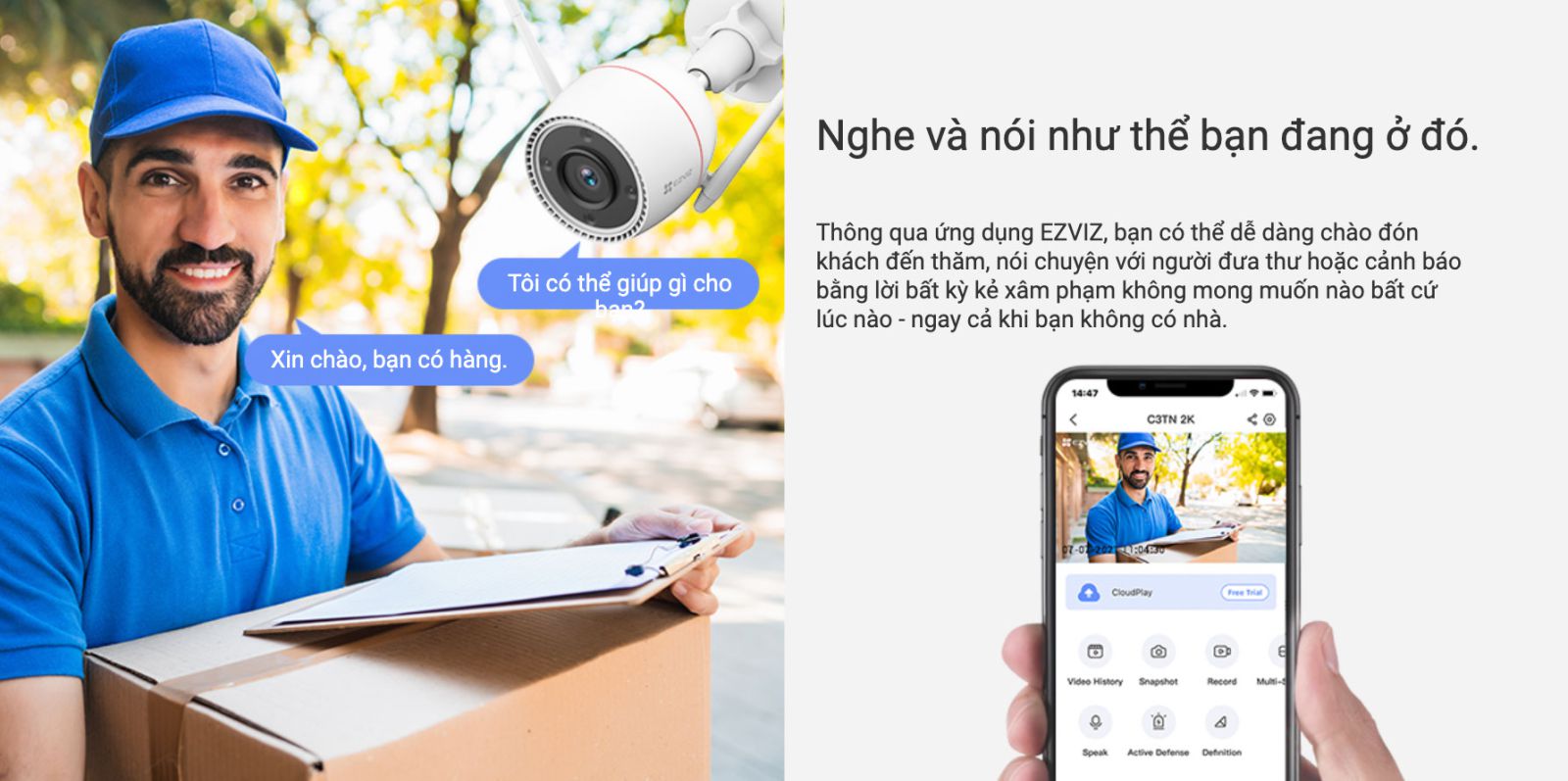 c3tn 3mp full color Hỗ trợ đàm thoại 2 chiều