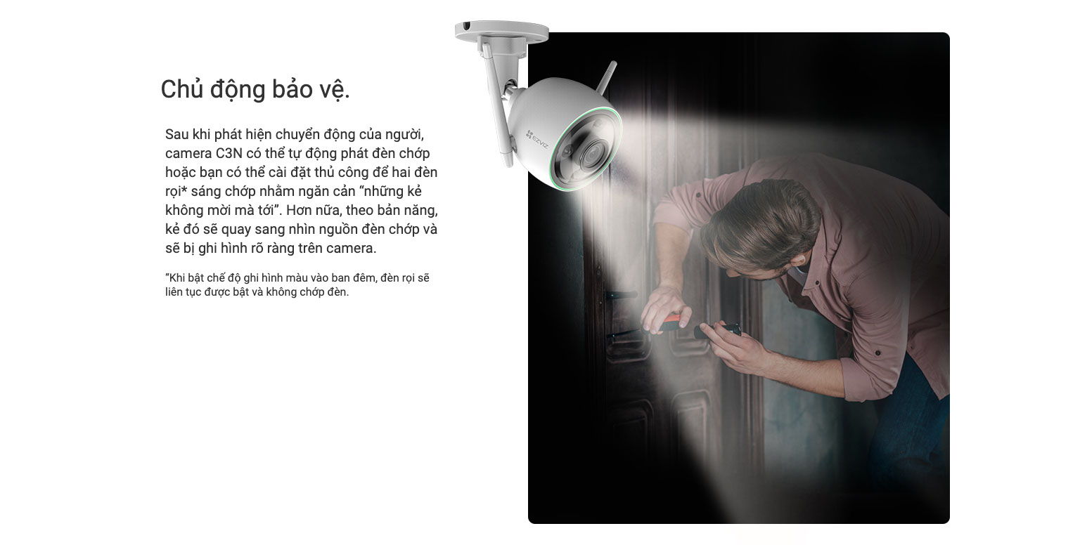 ezviz cs-c3n cảnh báo bằng âm thanh khi phát hiện chuyển động lạ