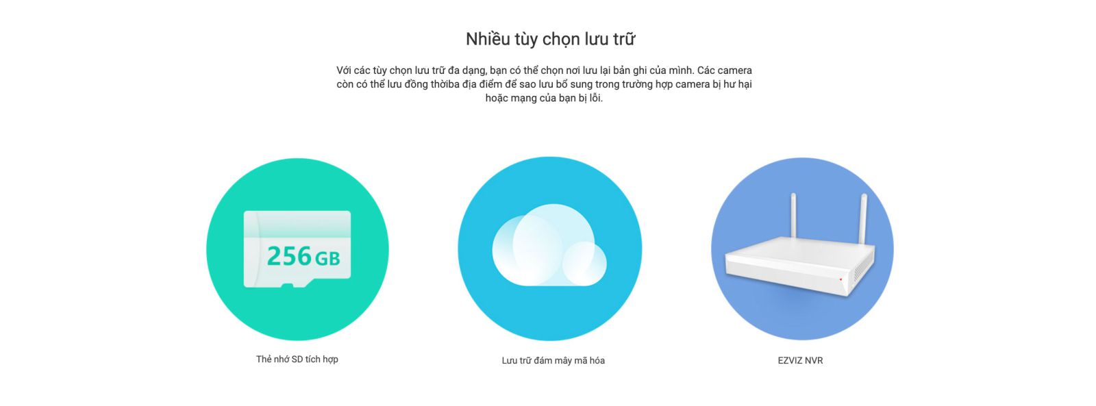camera ezviz c3w lưu trữ đa dạng