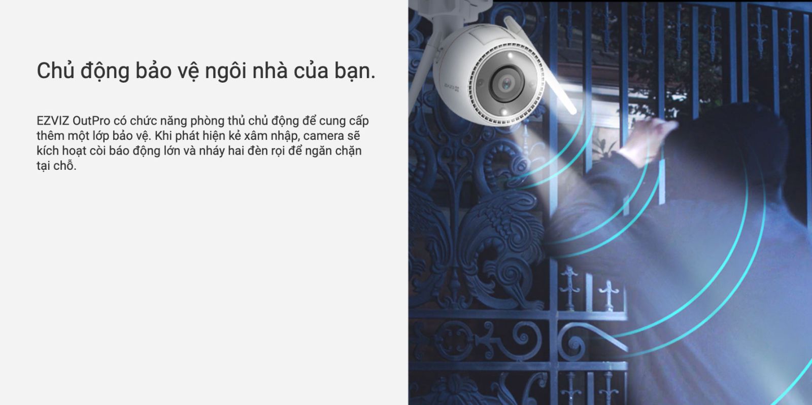 camera ezviz cs-c3tn 3mp cảnh báo thông minh bằng âm thanh