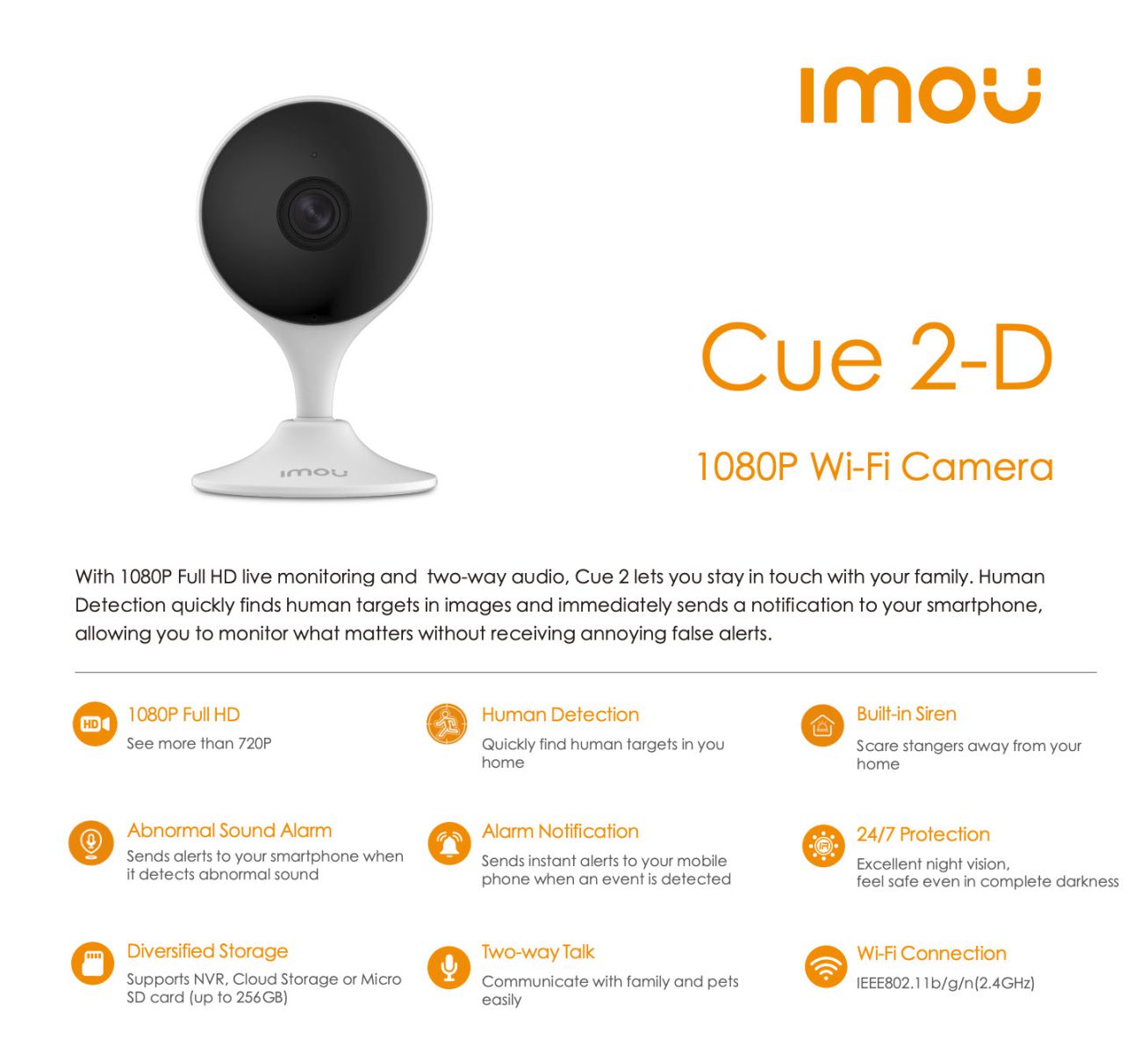 Camera IP Wifi 2MP IPC-C22EP-D IMOU (Cue 2) giá rẻ | Nhật Thực