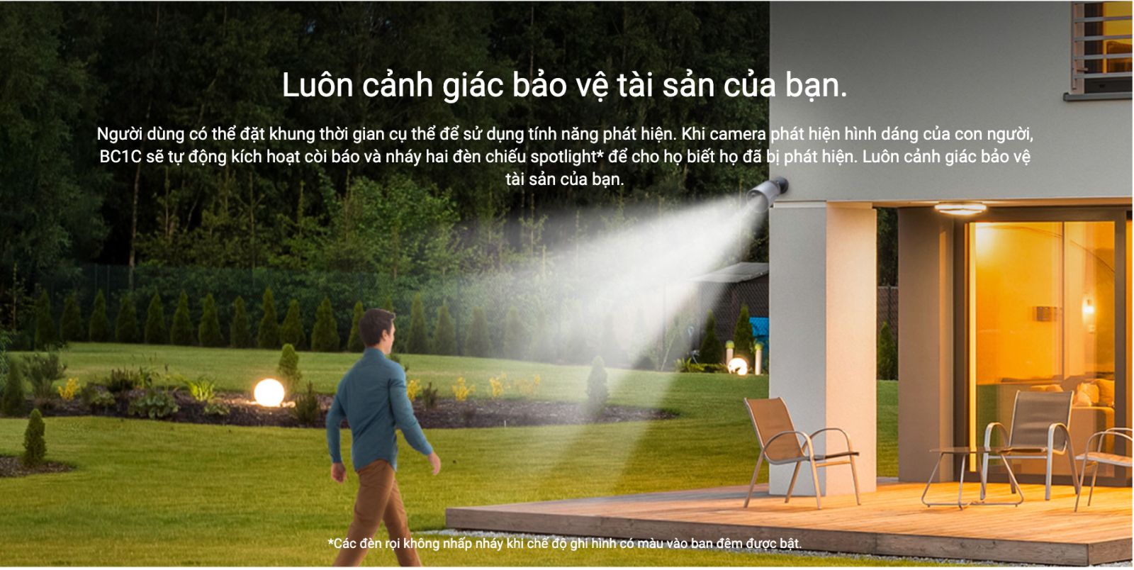 cảnh báo bằng âm thanh khi phát hiện chuyển động lạ