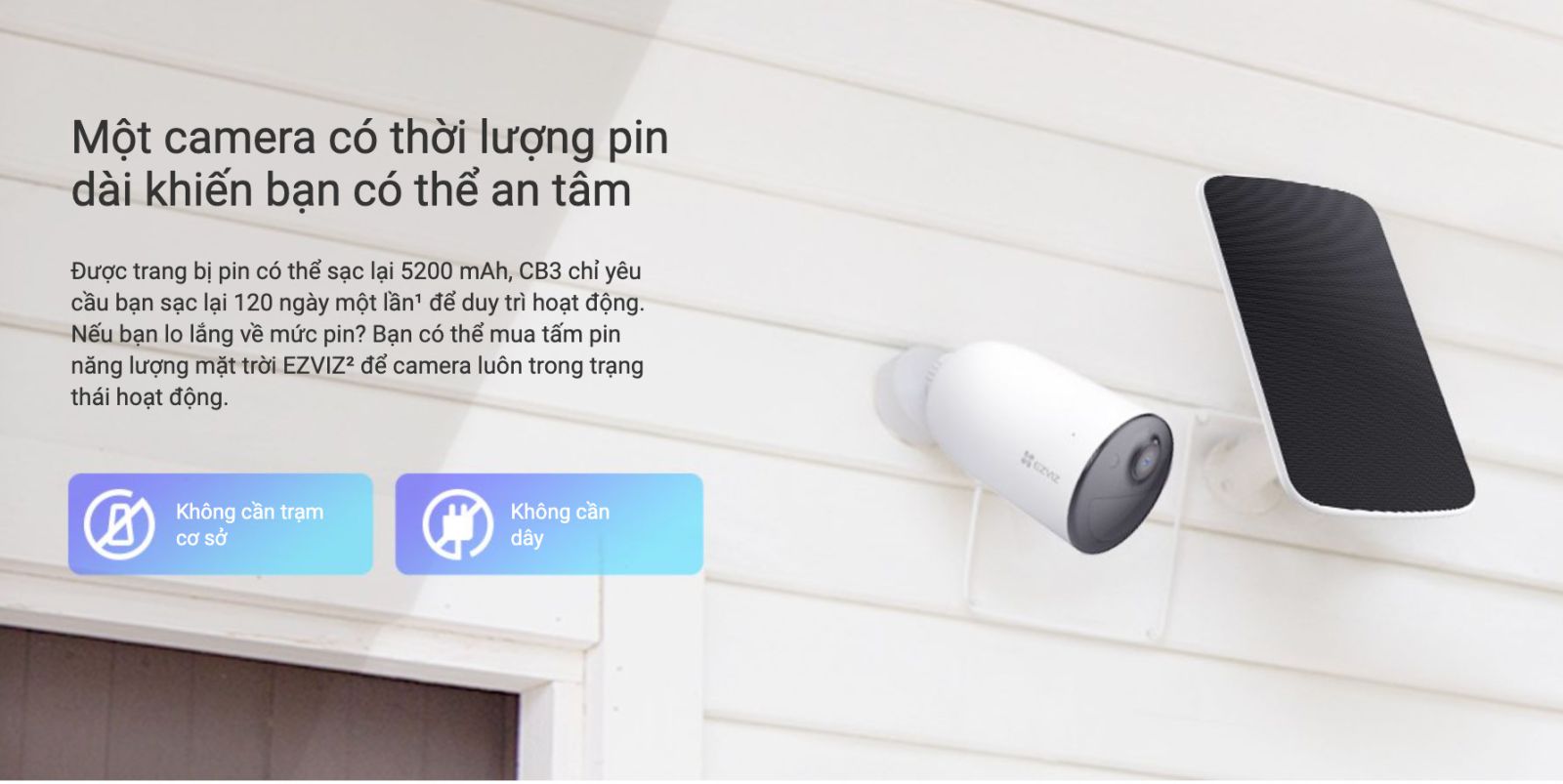 camera ezviz cb3 Dung lượng pin: 5200 mAh