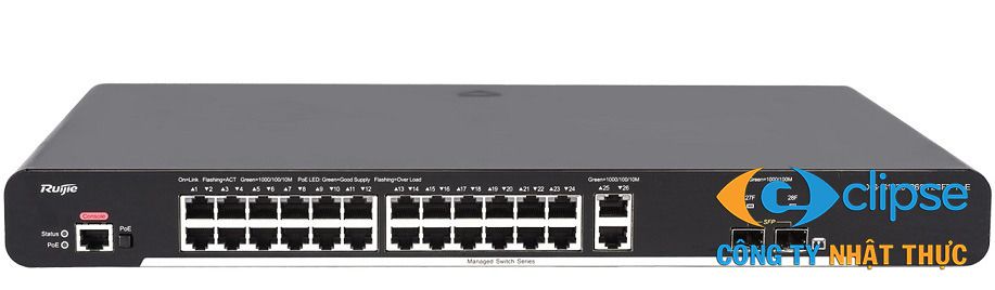 Thiết bị chuyển mạch RUIJIE XS-S1920-26GT2SFP-P-E