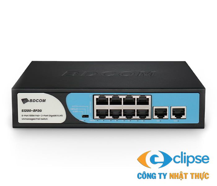 Switch mạng POE BDCOM S1200-8P2G