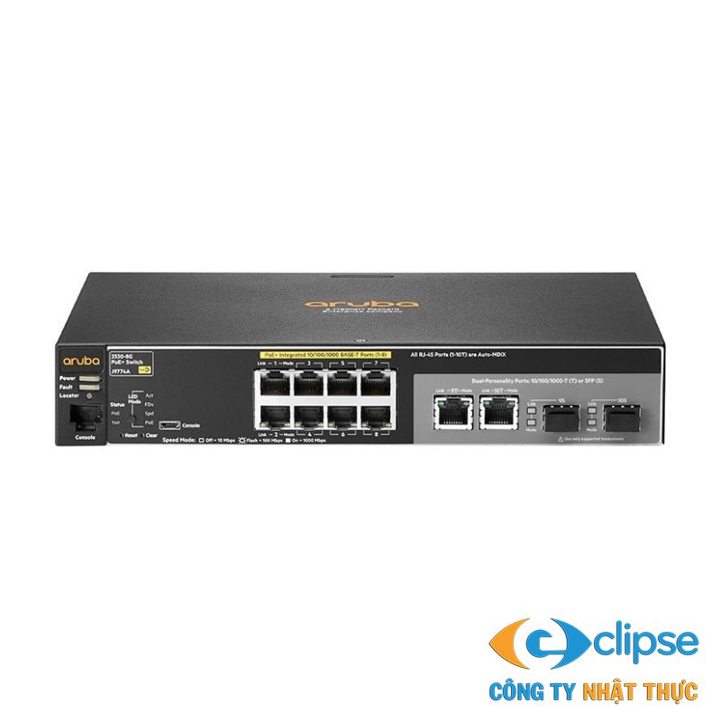 Switch mạng Aruba 2530 8 PoE+ Internal PS (JL070A)