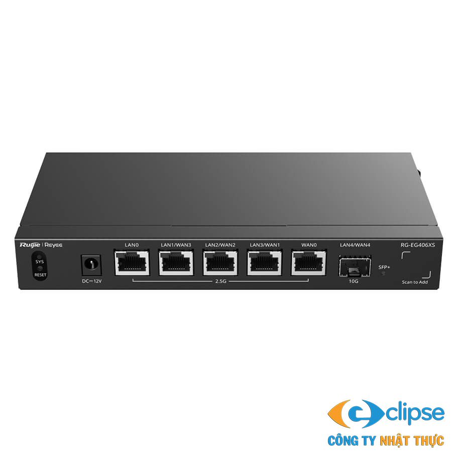Router 05 cổng 2.5G + 01 cổng 10G Reeye RG-EG406XS