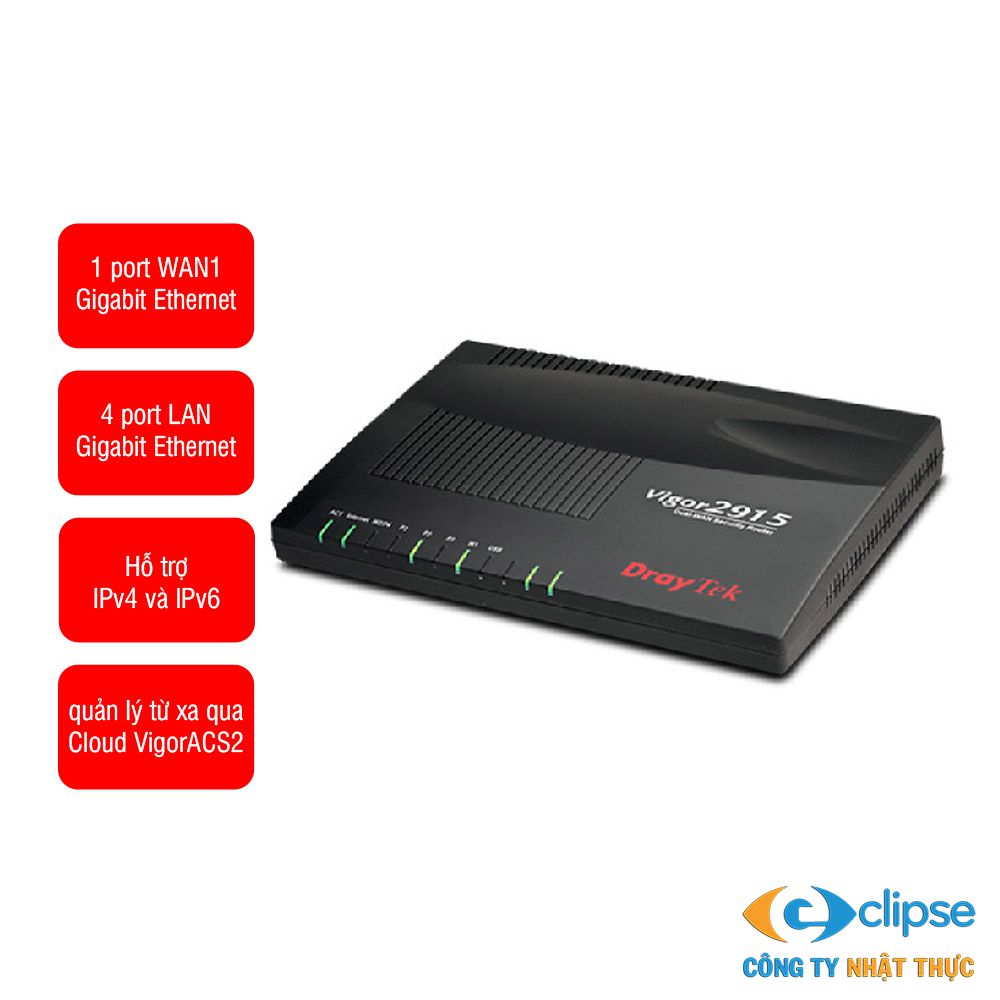 Router quang cân bằng tải DrayTek Vigor2915