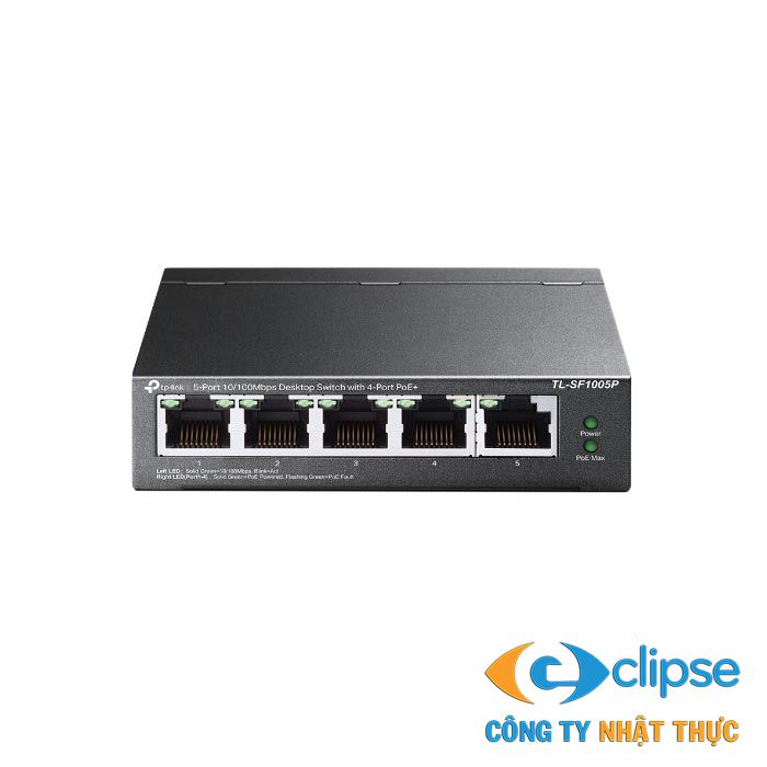 Switch 5 cổng 10/100Mbps với 4 cổng PoE+ TP-LINK TL-SF1005P