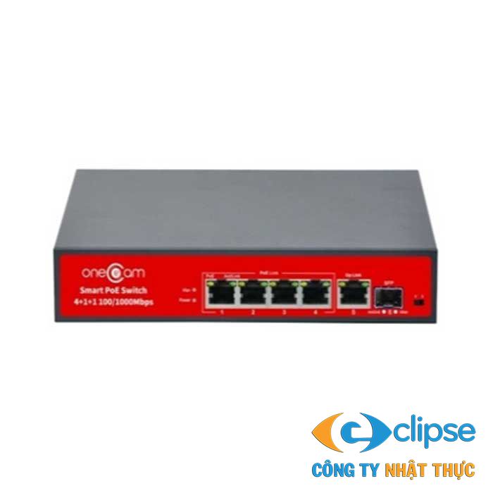 Switch PoE 4 cổng ONECAM SW-06-04P-1SFP-A