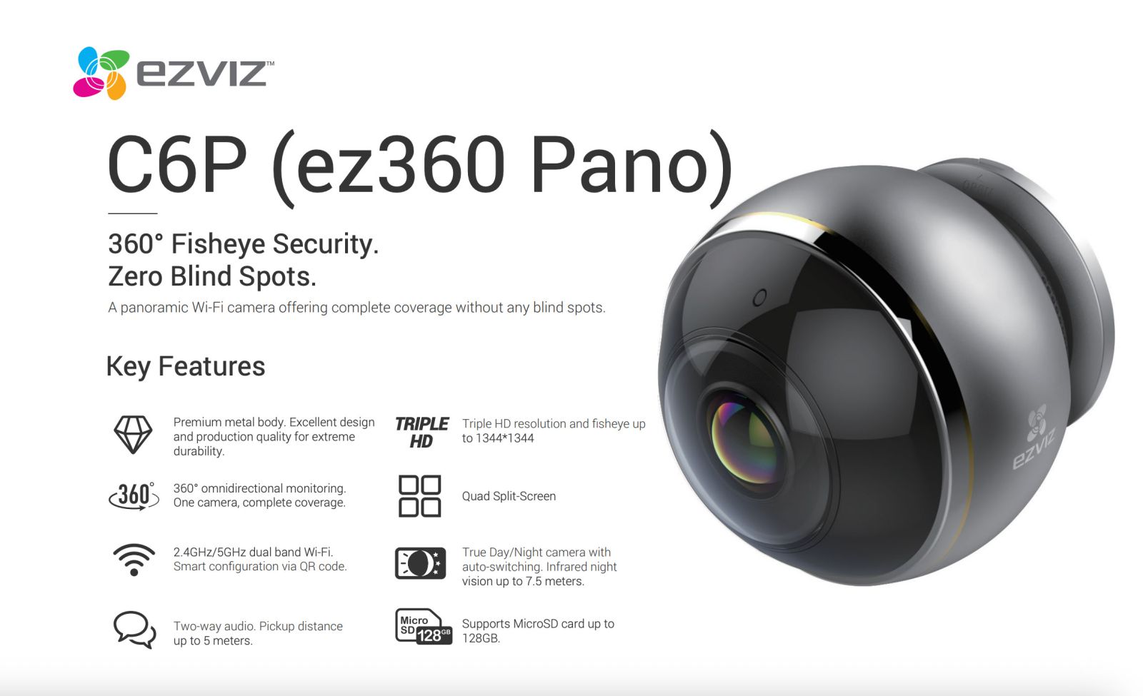 ezviz c6p mini pano không dây quay 360 độ