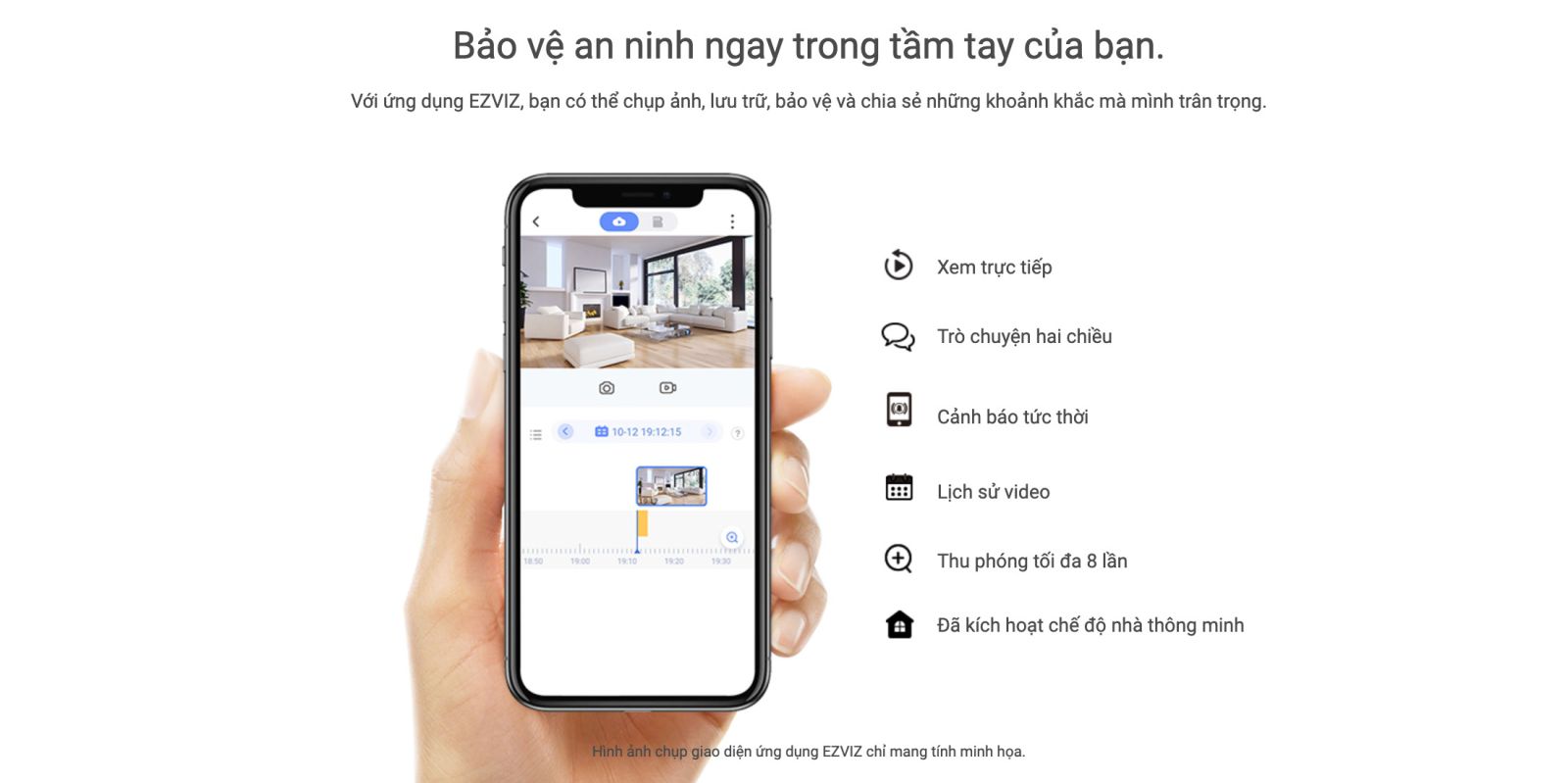 ezviz c1t 1080p Quản lý qua điện thoại dễ dàng