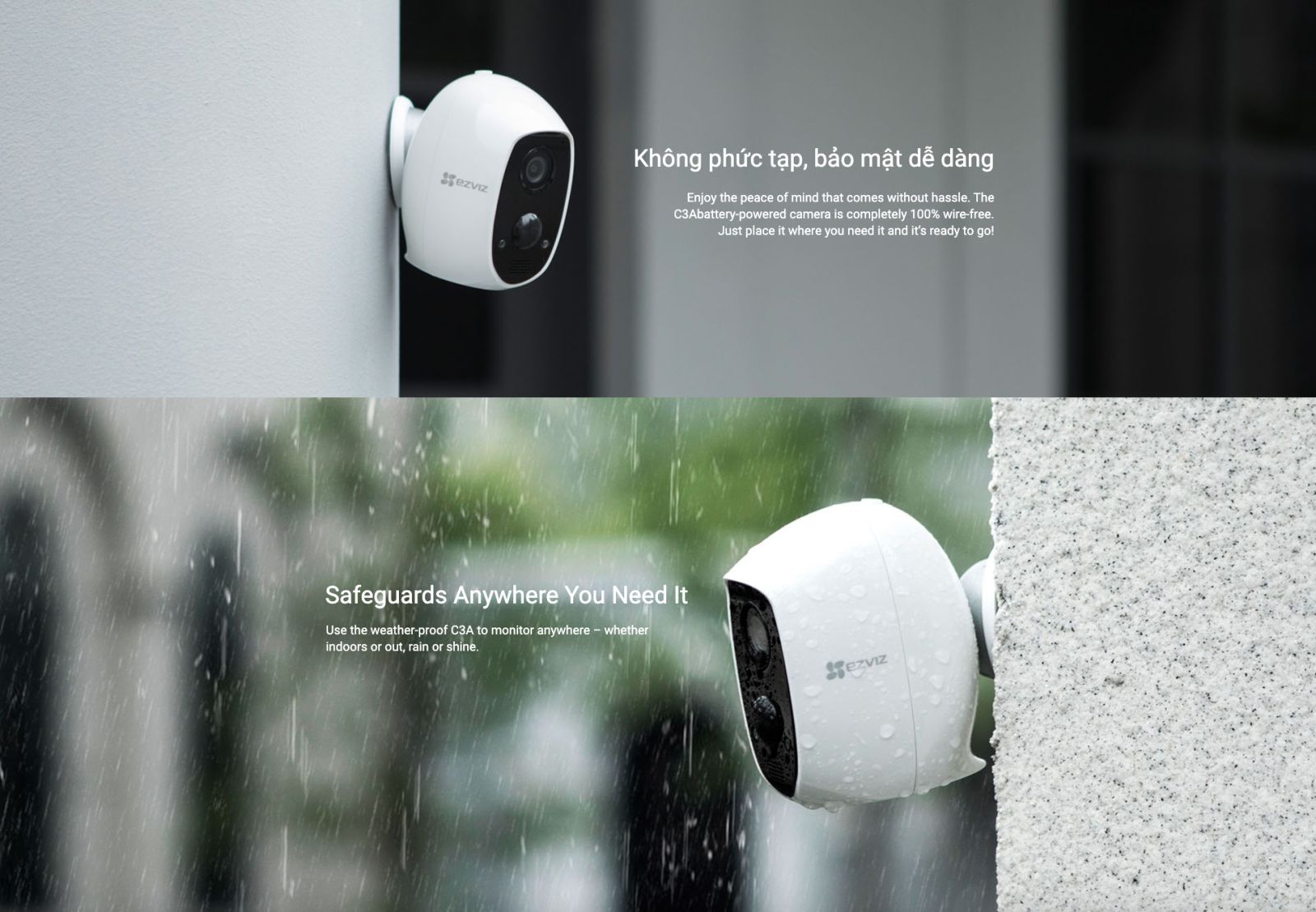 camera c3a chống nước có thể lắp đặt ngoài trời