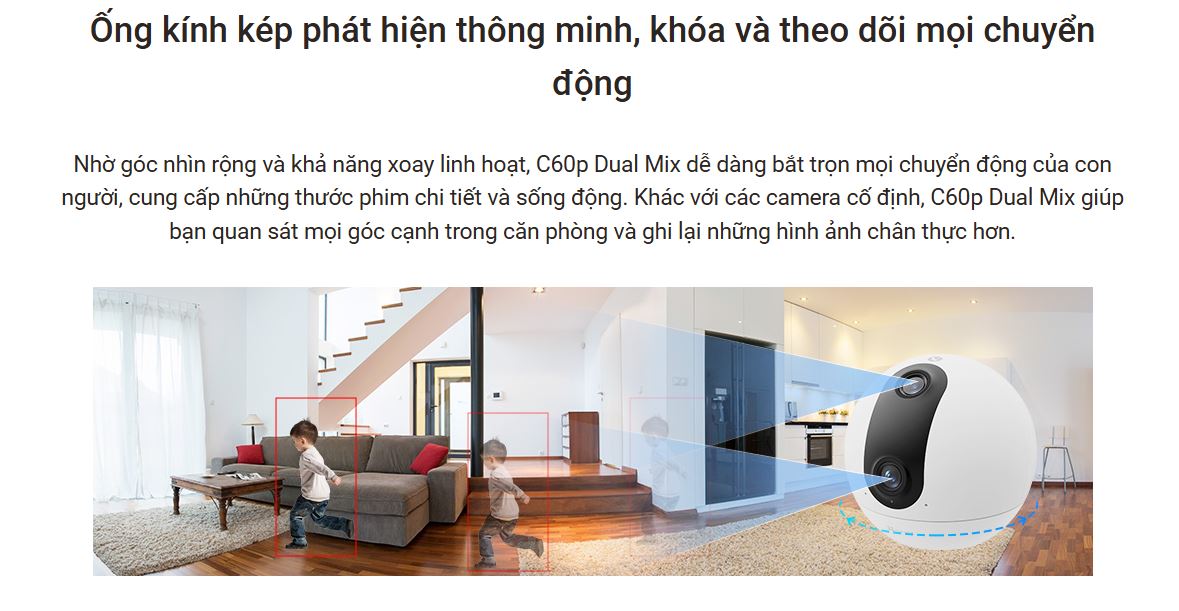 ezviz c60p dual mix Phát hiện chuyển động