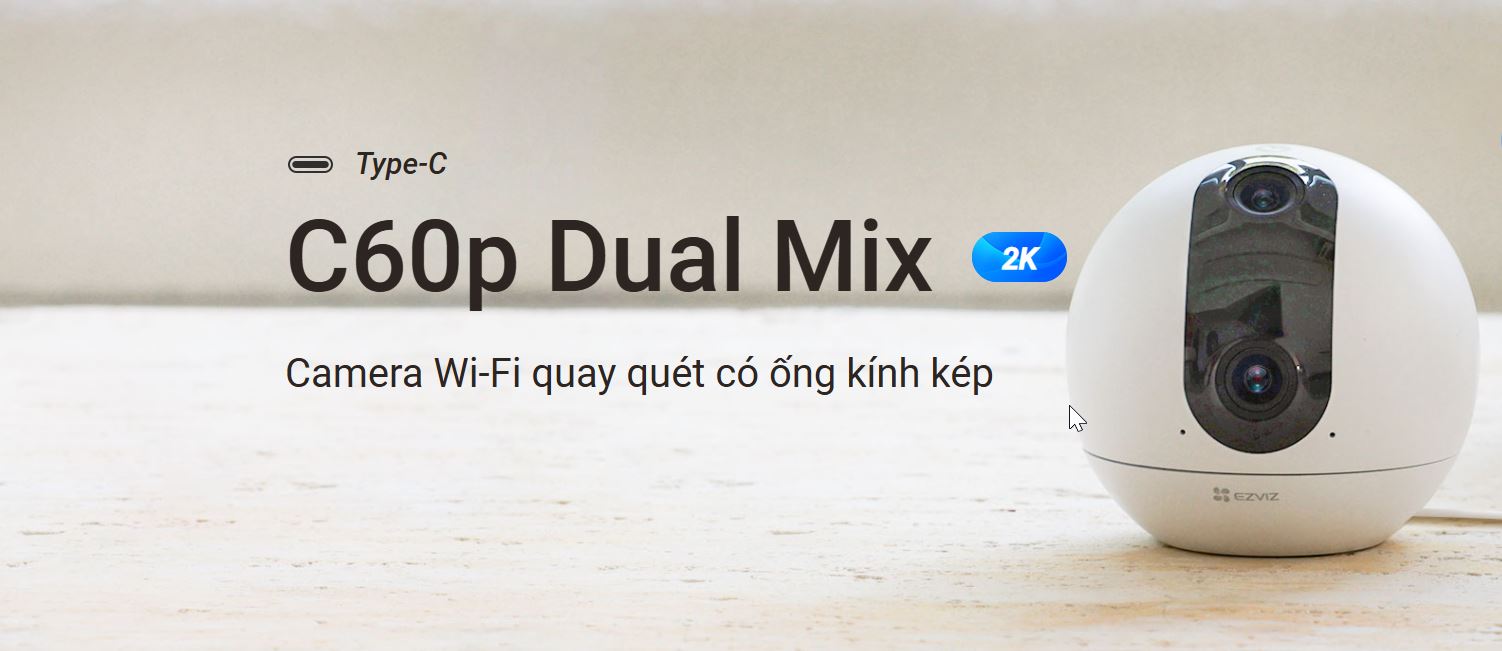 ezviz c60p tích hợp nhiều tính năng hiện đại
