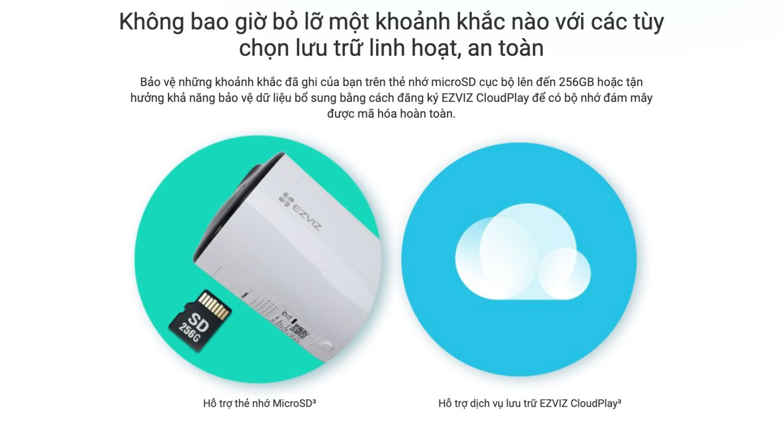 camera ezviz cb3 lưu trữ đa dạng