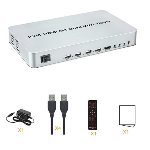 Bộ gộp HDMI SOFLY KVM HDMI 4×1 Quad Multi-viewer