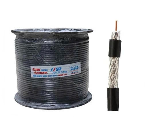 Cáp đồng trục Sino RG6 (5C-FB) lõi CCS 80 sợi màu đen 305m