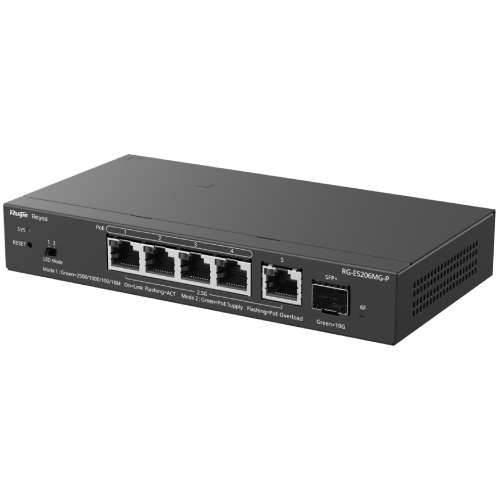 Switch mạng 5 cổng Reyee RG-ES206MG-P