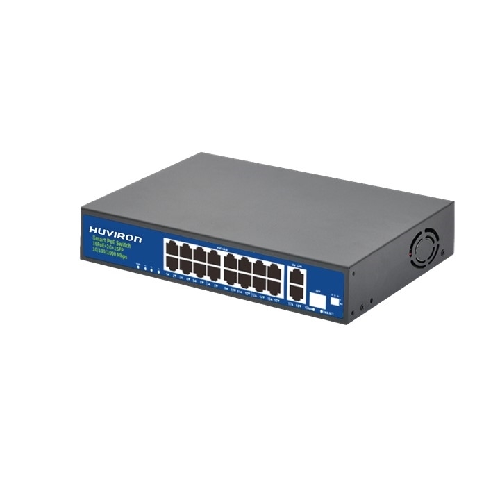 Switch POE 16 cổng Huviron F-SP3-16F2G-BL