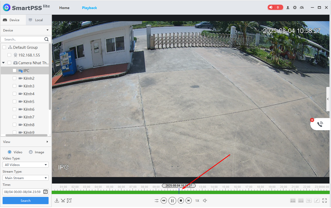Xem lại video trên SmartPSS Lite