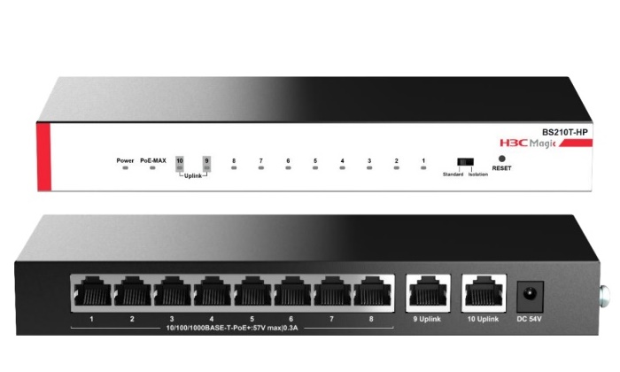 Switch Gigabit 10 cổng H3C BS210T-HP (Có Poe)