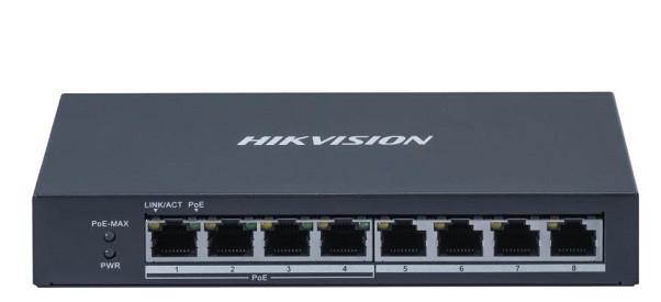 Switch mạng 4 cổng PoE Gigabit HIKVISION DS-3E0508P-O