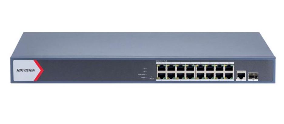Switch mạng thông minh 16 cổng PoE Gigabit HIKVISION DS-3E1518P-EI/M