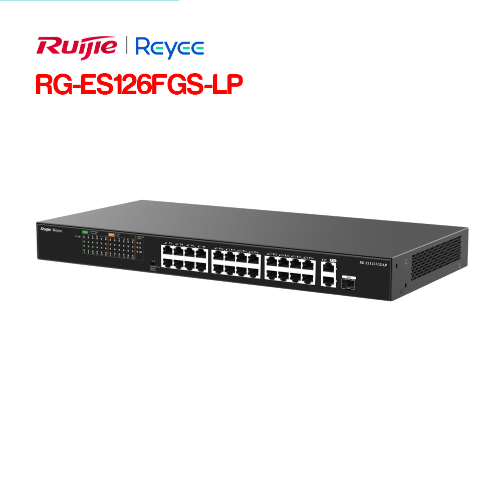 Unmanaged switch 24 cổng PoE RUIJIE RG-ES126FGS-LP