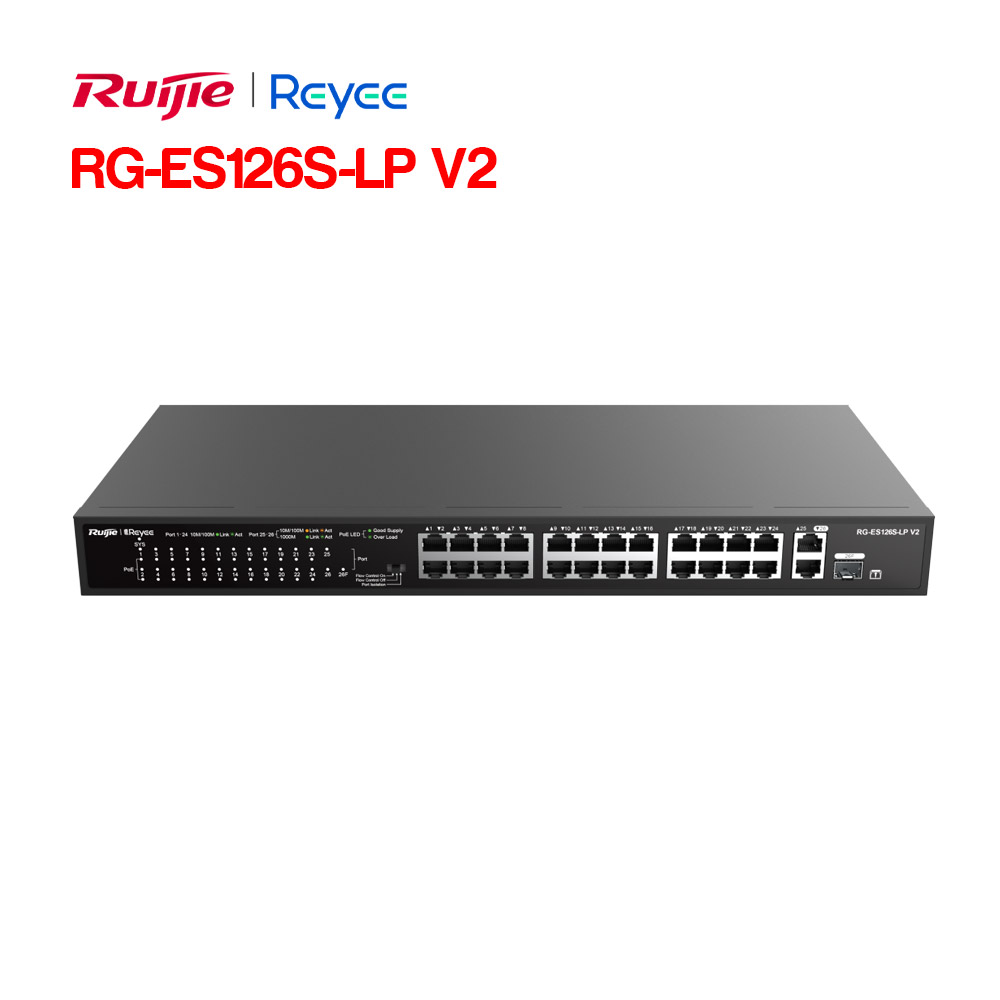 Unmanaged switch 24 cổng RUIJIE RG-ES126S-LP V2