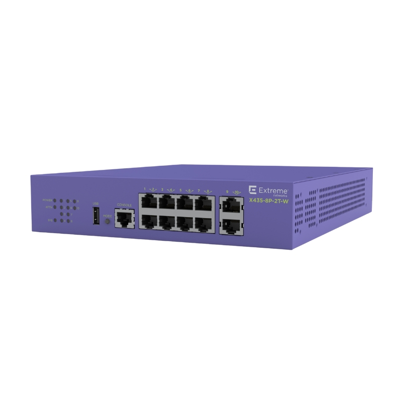 Switch mạng Extreme L2 X435-8P-2T-W