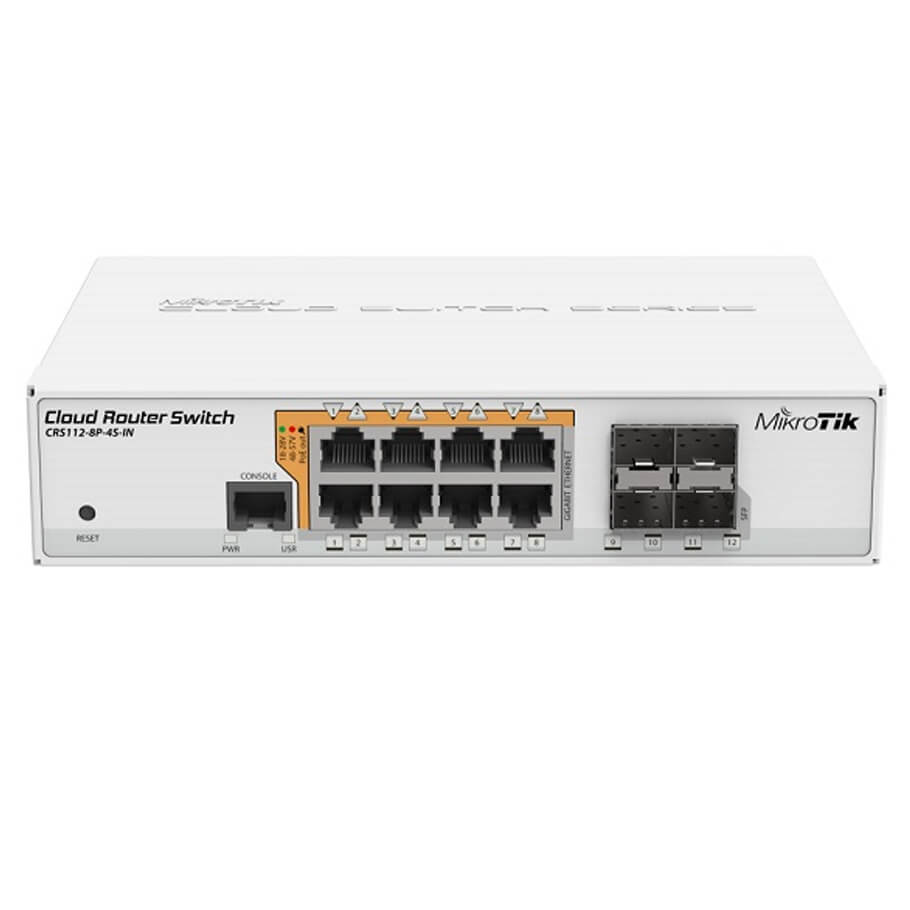 Bộ chuyển mạch MikroTik CRS112-8P-4S-IN