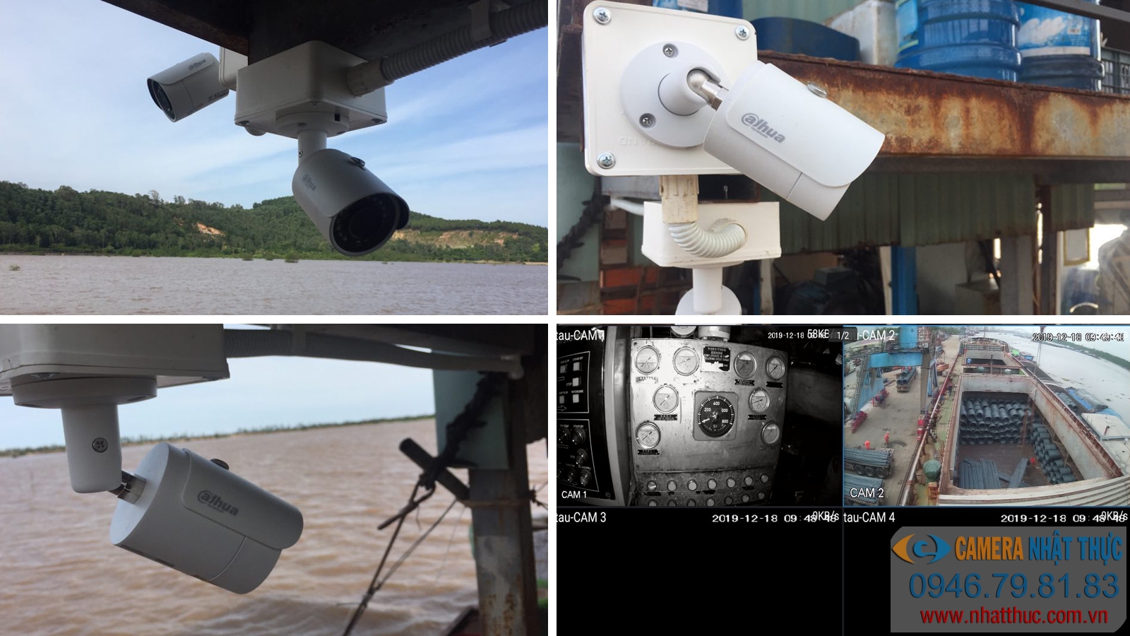 Lắp đặt camera trên tàu thuyền
