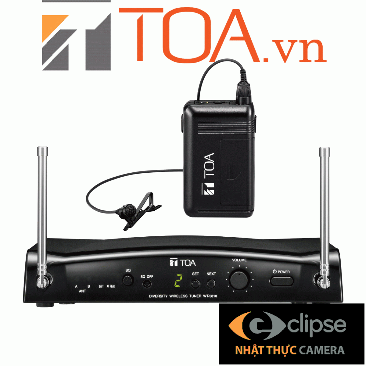Bộ micro không dây cài áo UHF TOA WS-5325U F01ER