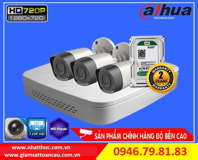 Trọn bộ 03 Camera giá rẻ tại Hải Phòng