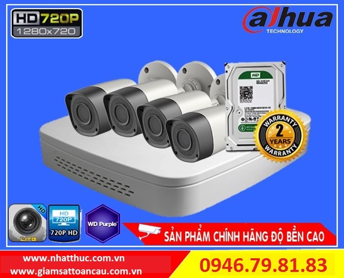 Trọn bộ 04 camera giá rẻ tại Hải Phòng