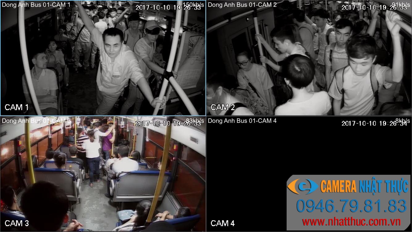 lắp đặt camera trên xe khách