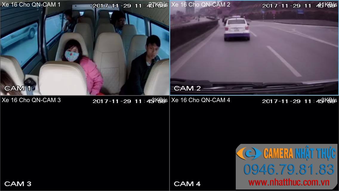 lắp đặt camera trên xe khách hạ long
