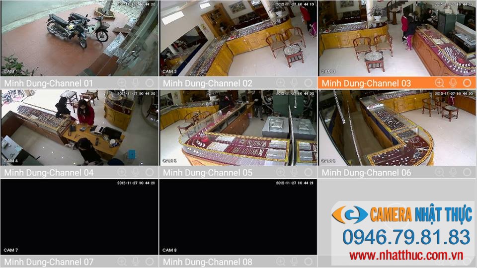 lắp đặt camera cửa hàng vàng