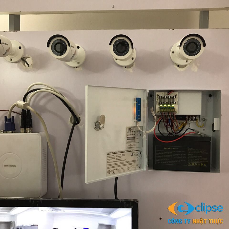Bộ lưu điện UPS giúp hệ thống camera hoạt động liên tục khi mất điện