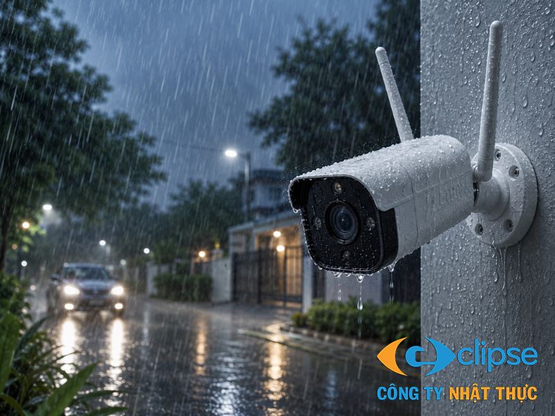 Ống kính chống nước giúp camera lưu lại những khung hình sắc nét ngay dưới trời mưa.