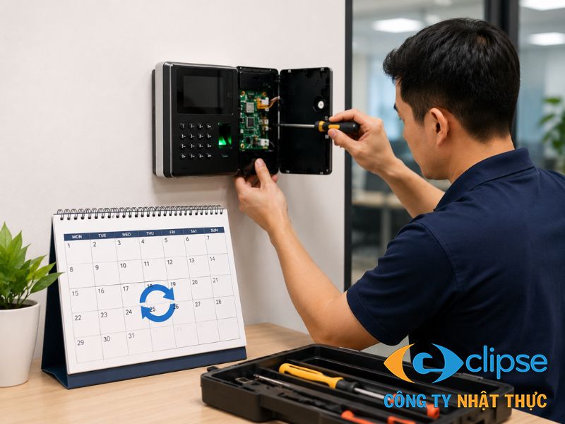 Bảo trì hệ thống chấm công định kỳ là cách làm thông minh giúp bảo vệ dữ liệu nhân sự luôn an toàn, chính xác và giảm thiểu chi phí sửa chữa đột xuất