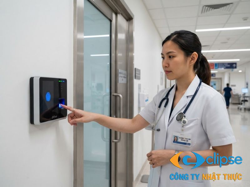 Mắt đọc cảm biến lăng kính hỗ trợ thu thập dữ liệu vân tay của cán bộ y tế