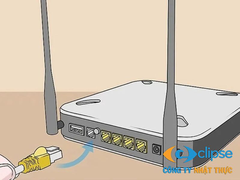 Kết nối dây mạng vào đúng cổng WAN là bước then chốt khi lắp đặt