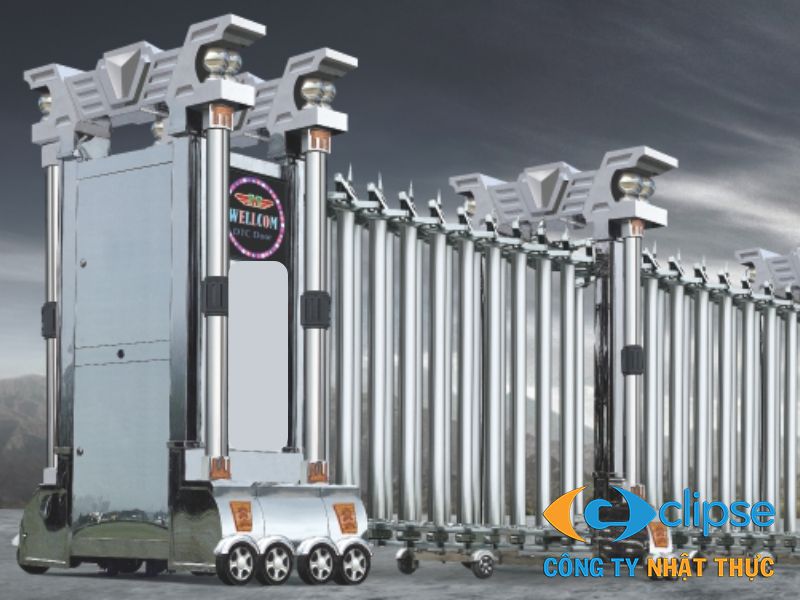 Cổng xếp inox thiết kế theo yêu cầu