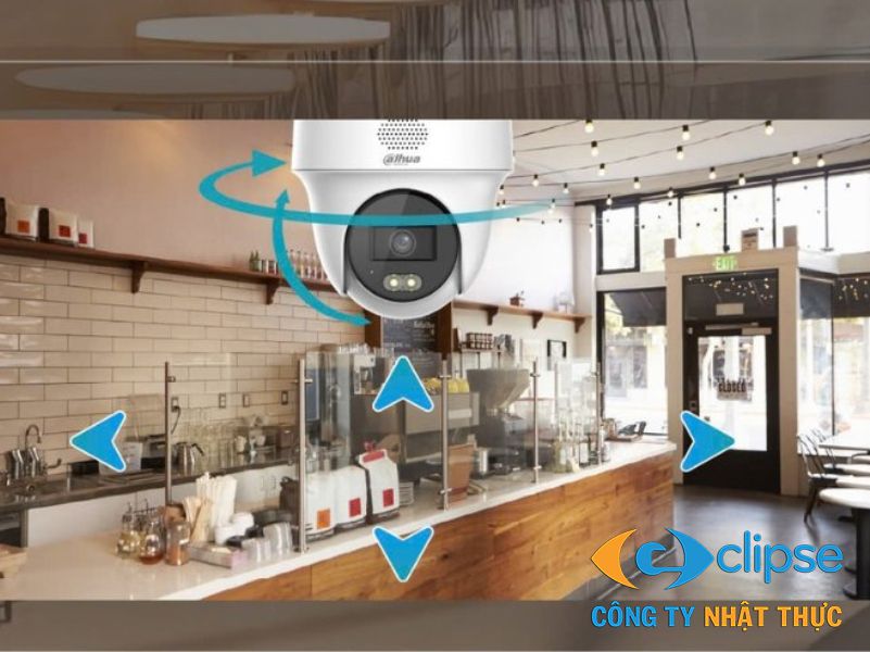 Camera PT Dahua giúp người dùng chủ động điều khiển góc quay từ xa qua điện thoại