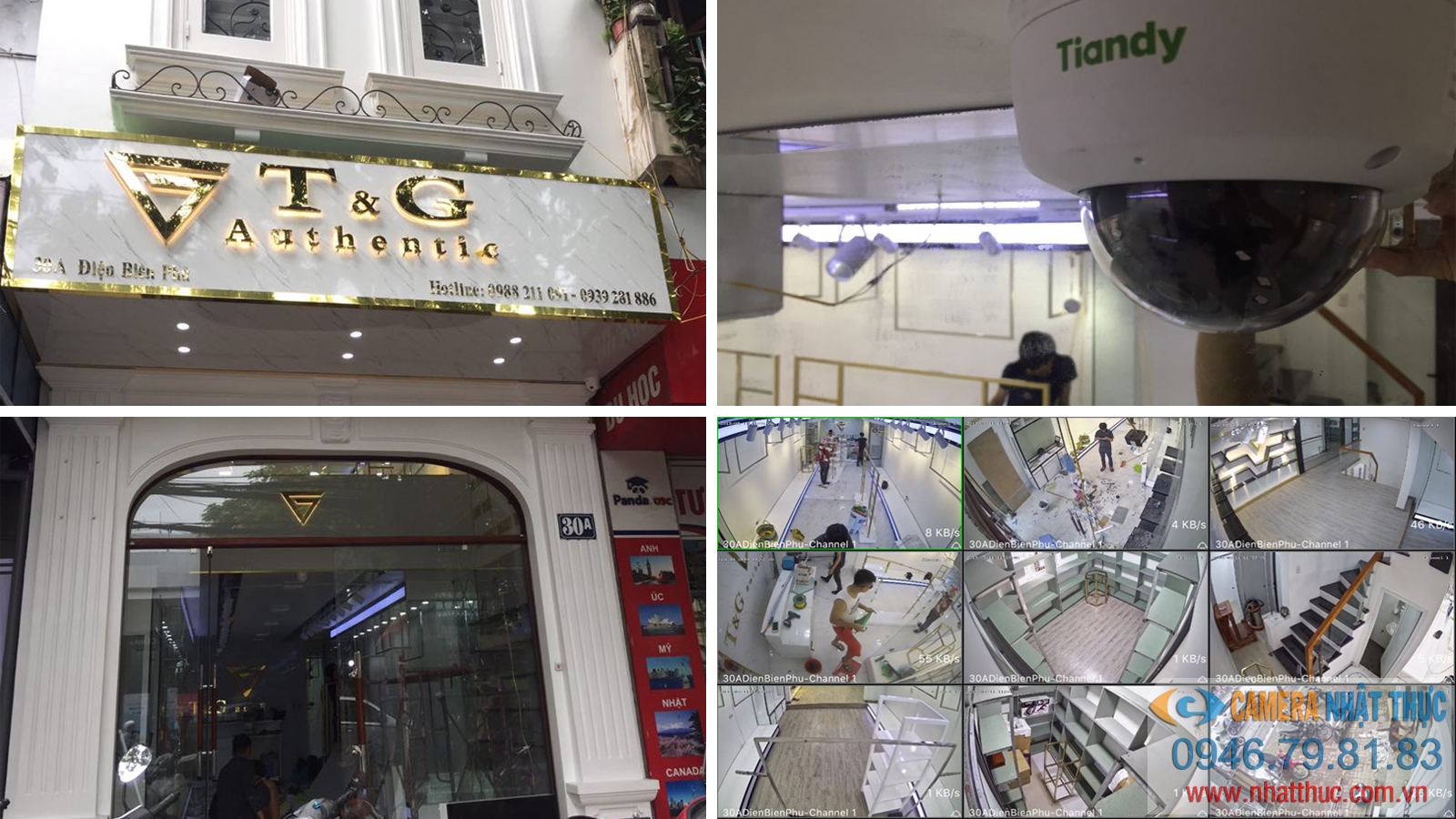Lắp đặt camera cho Shop Hàng Hiệu tại 30A Điện Biên Phủ Hải Phòng